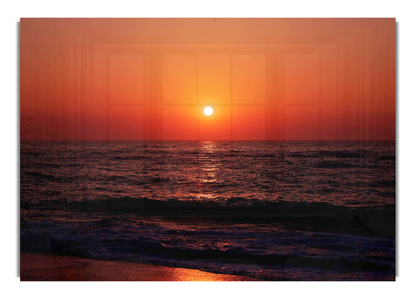 Die Ozeane Orange Sonne