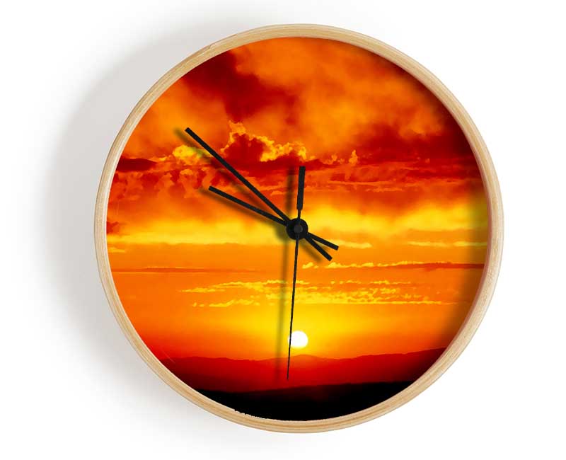 The Morning Sun At Daybreak Clock - Wallart-Direct UK