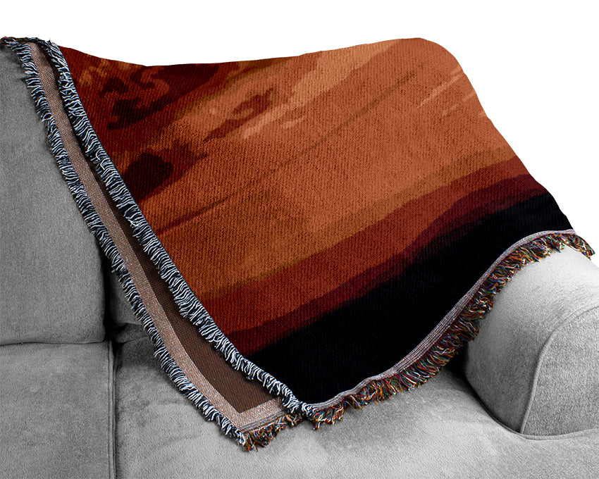The Morning Sun At Daybreak Woven Blanket