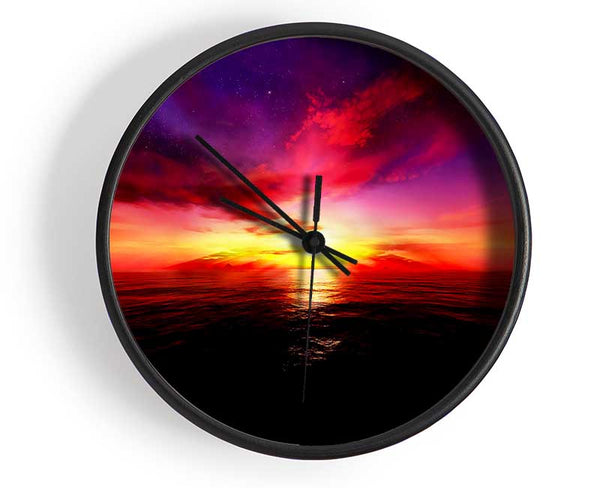 Sunset In Another World Clock - Wallart-Direct UK