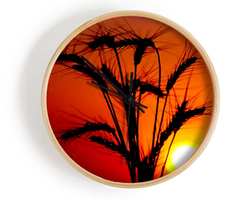 The Wheats Source Of Energy Clock - Wallart-Direct UK