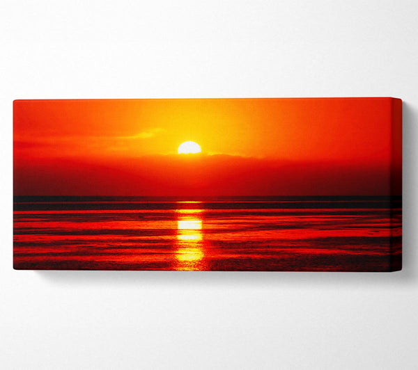 Reflexionen der Sonne in der Abenddämmerung