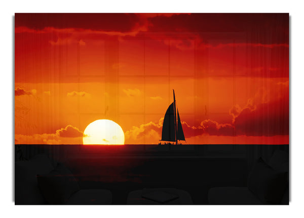 Segelboot Sonnenuntergang