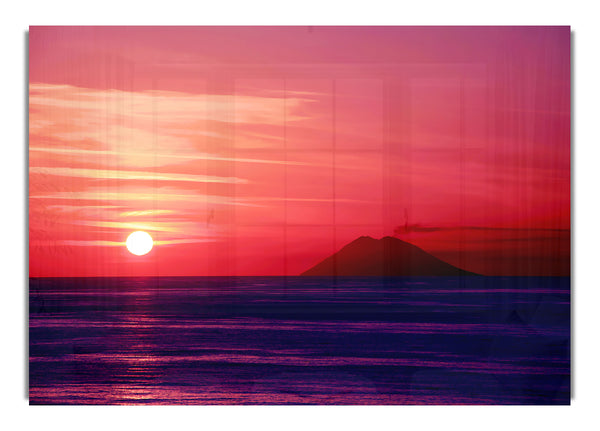 Sonnenuntergang kurz vor Einbruch der Nacht