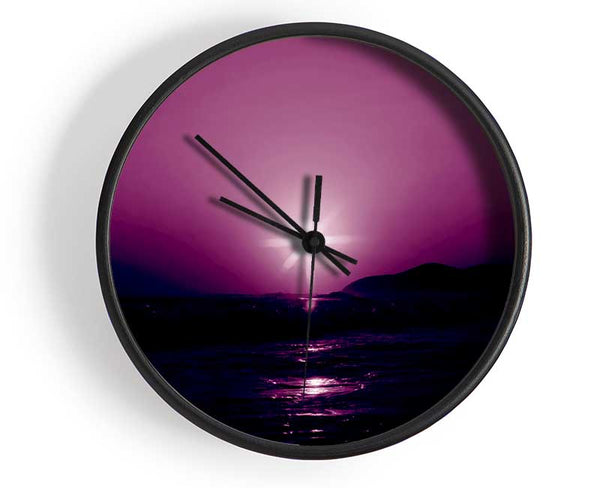 Sunstar Purple Clock - Wallart-Direct UK