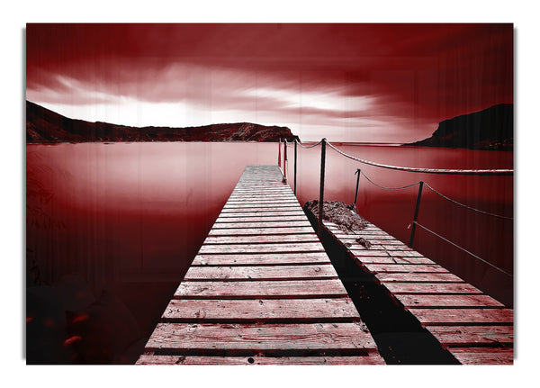 Red Abstract Pier