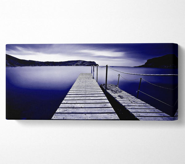 Abstrakter Pier Lila