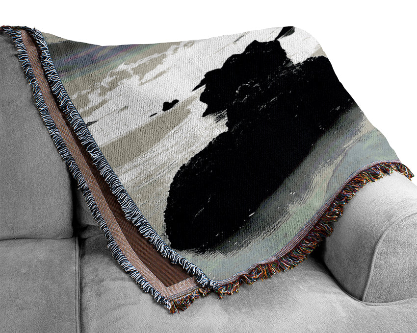 Until The Tide Returns B n W Woven Blanket