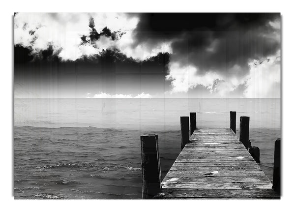 Schwarz-Weiß-Pier