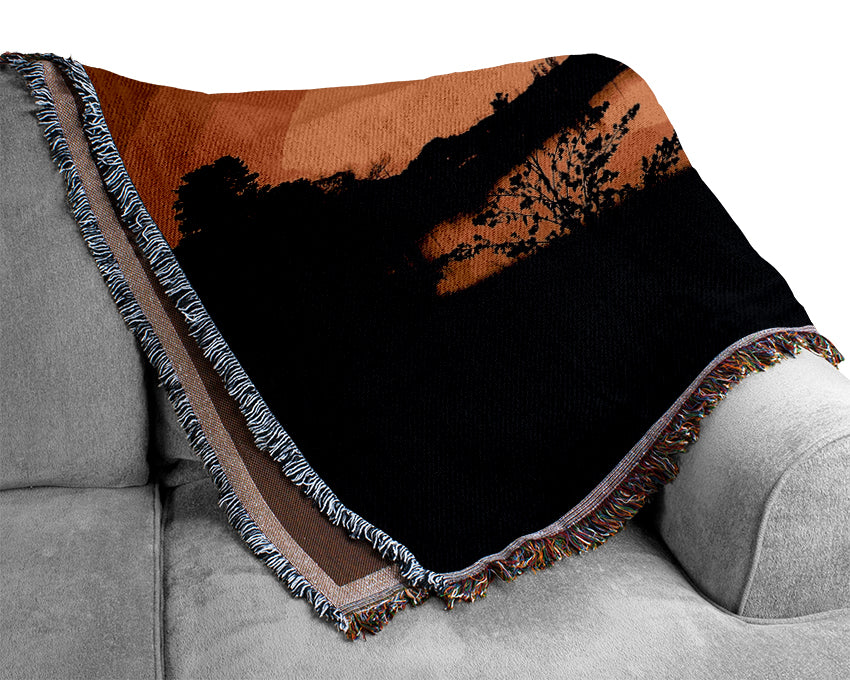 Yellow Peaceful Waters Woven Blanket