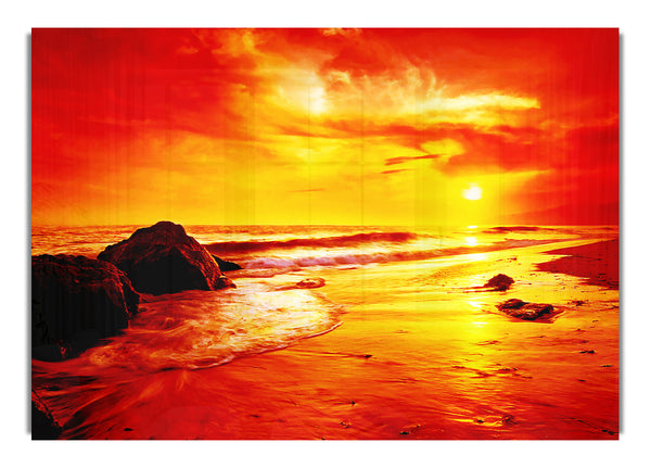 Strahlend orangefarbene Meere