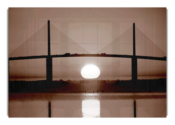 Distant Bridge Sonnenuntergang Schokolade
