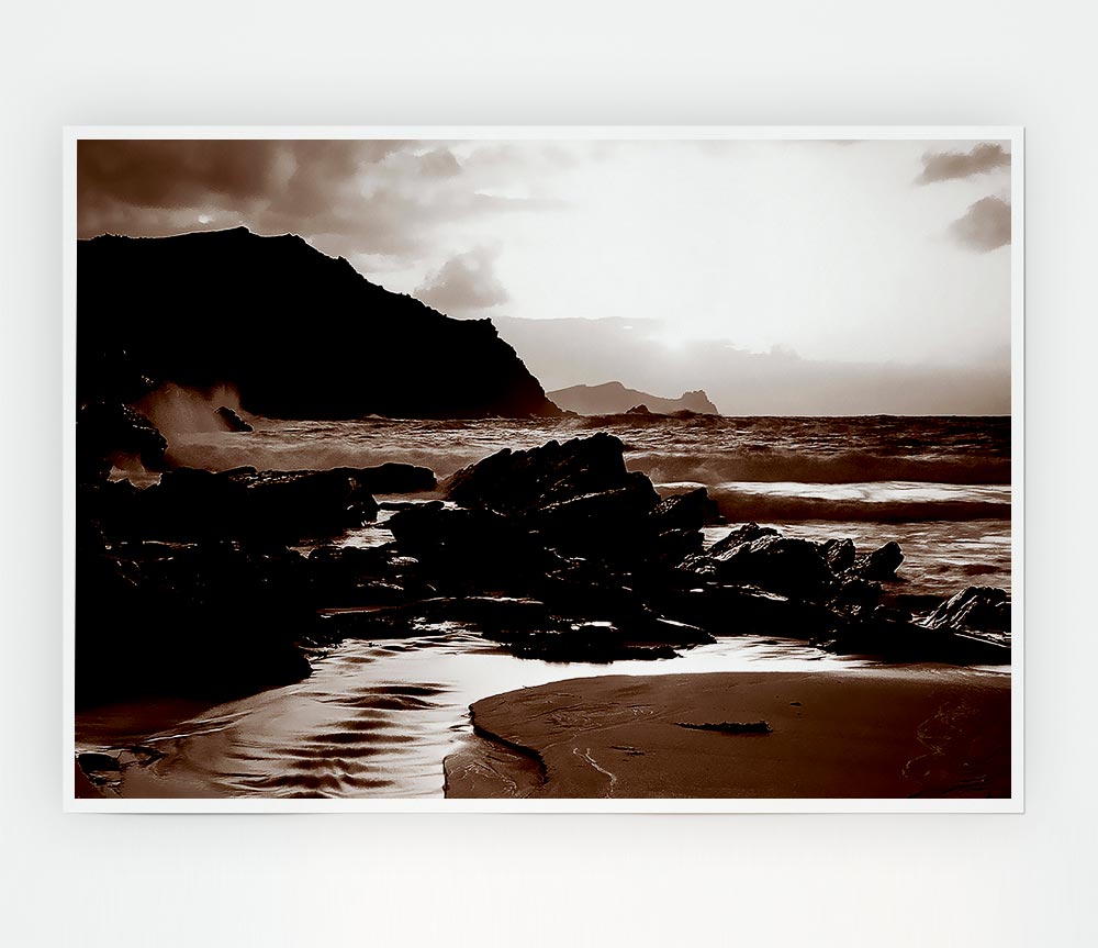 Chocolate Path To The Ocean Print Poster Wall Art
