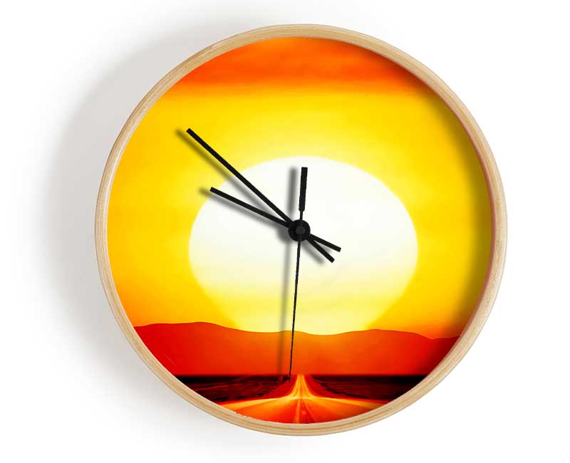 The Road To The Golden Sun Clock - Wallart-Direct UK