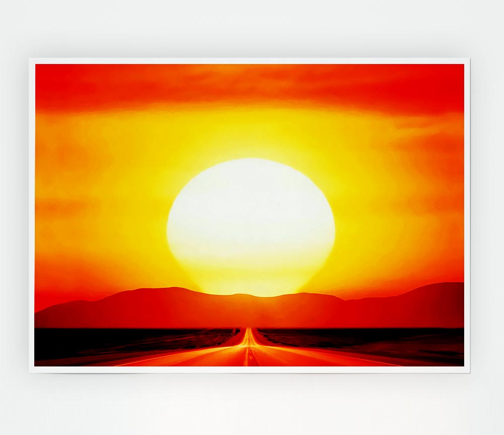 The Road To The Golden Sun Print Poster Wall Art