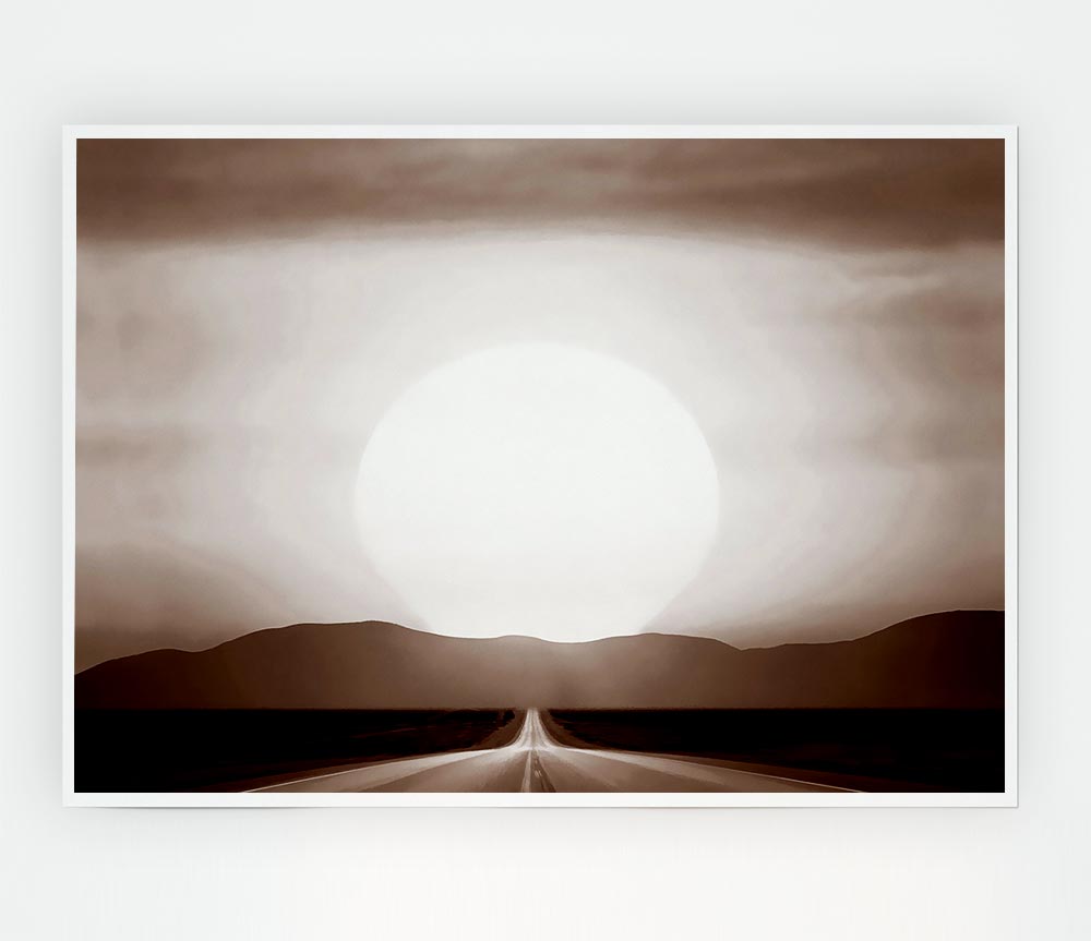 Chocolate Road To The Sun Print Poster Wall Art