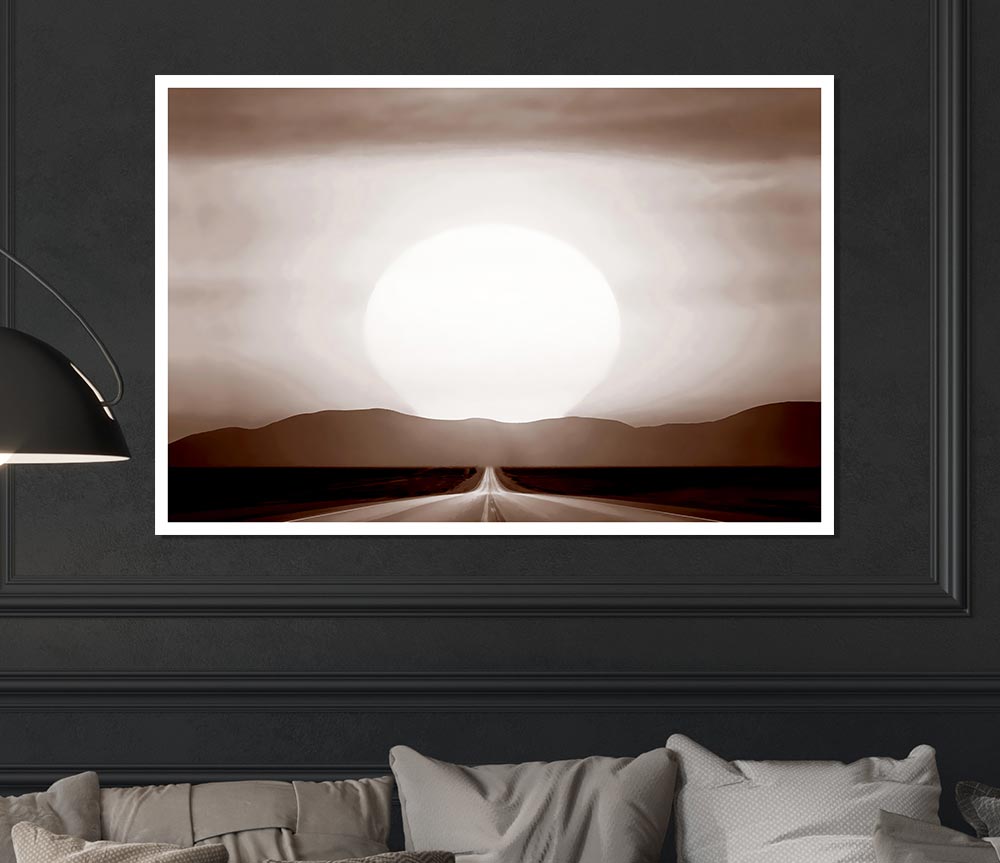 Chocolate Road To The Sun Print Poster Wall Art