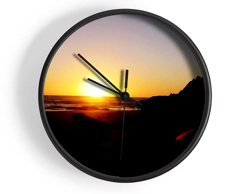 The Sun At Dusk Clock - Wallart-Direct UK