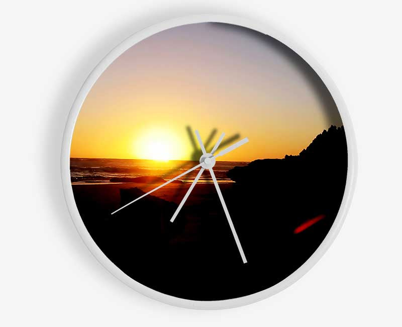 The Sun At Dusk Clock - Wallart-Direct UK