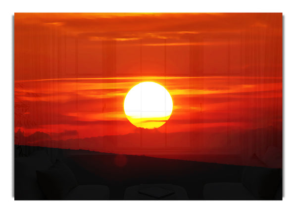 Perfekte orange Sonne