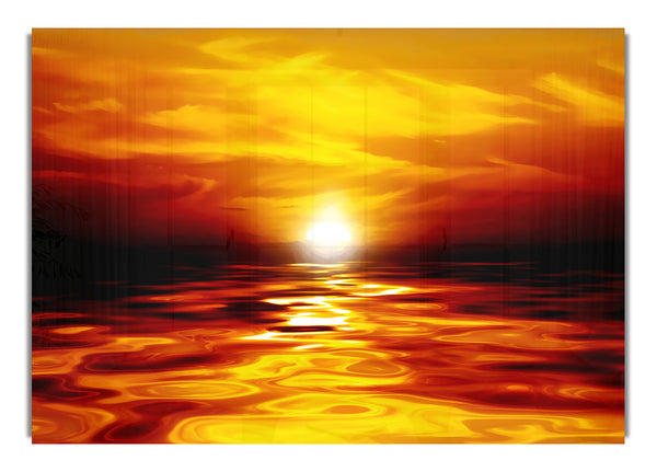 Lava Ozean Sonnenuntergang Gelb