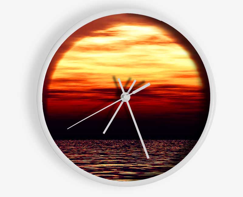 Surreal Ocean Sun Clock - Wallart-Direct UK