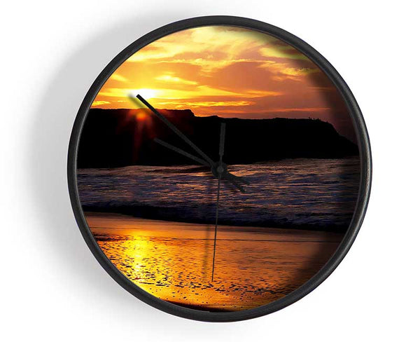 Sun Down Over Ocean Clock - Wallart-Direct UK