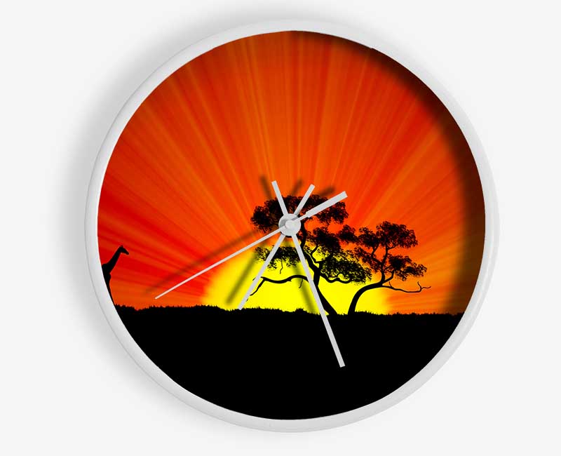 African Sunblaze Clock - Wallart-Direct UK