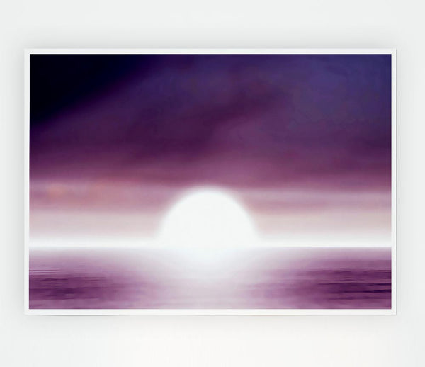 Abstact Sun Lilac Print Poster Wall Art