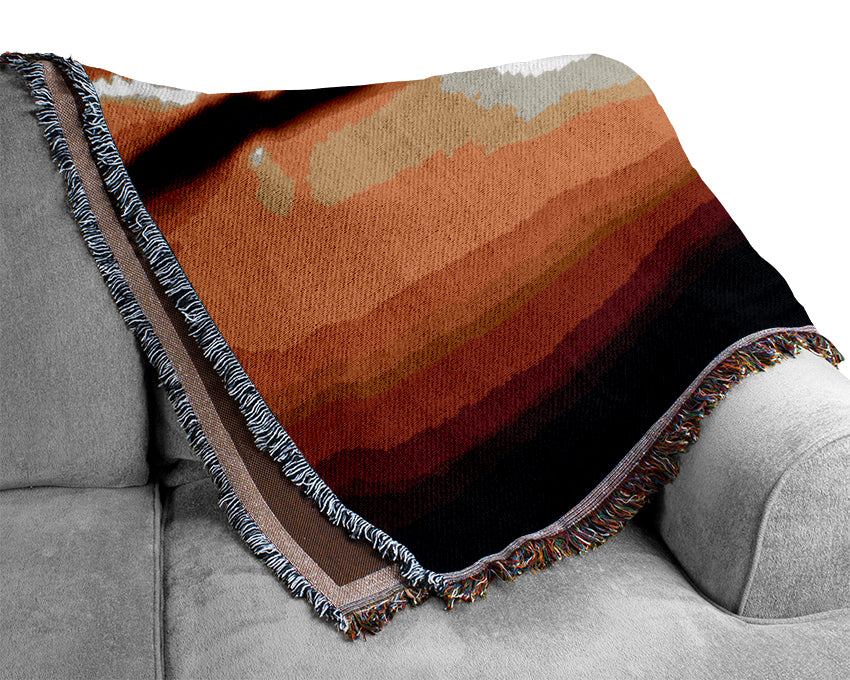 Sun Bursting Through The Clouds Woven Blanket