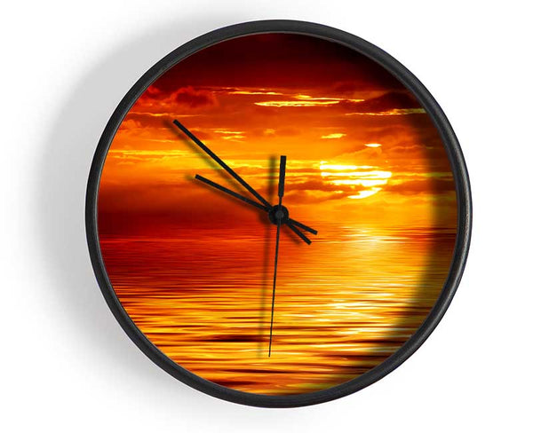 The Glistening Ocean Sun Clock - Wallart-Direct UK