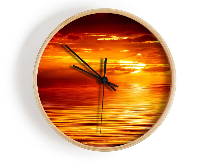 The Glistening Ocean Sun Clock - Wallart-Direct UK