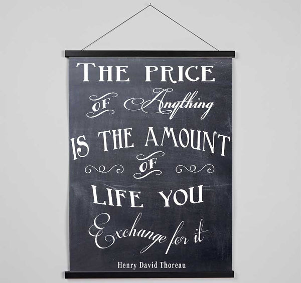 Famous Quote Henry David Thoreau The Price Of Anything Hanging Poster - Wallart-Direct UK