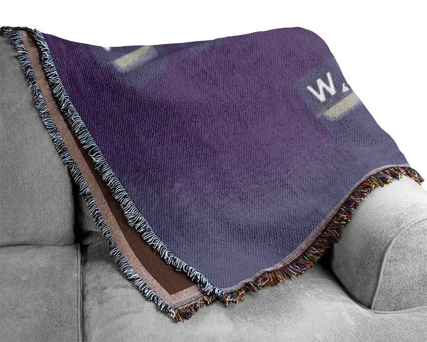 Love Quote Home Is Wherever Im With You Lilac Woven Blanket