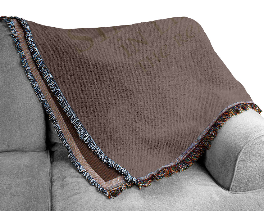 Motivational Quote Laura Wilder It Is The Sweet Simple Things Beige Woven Blanket
