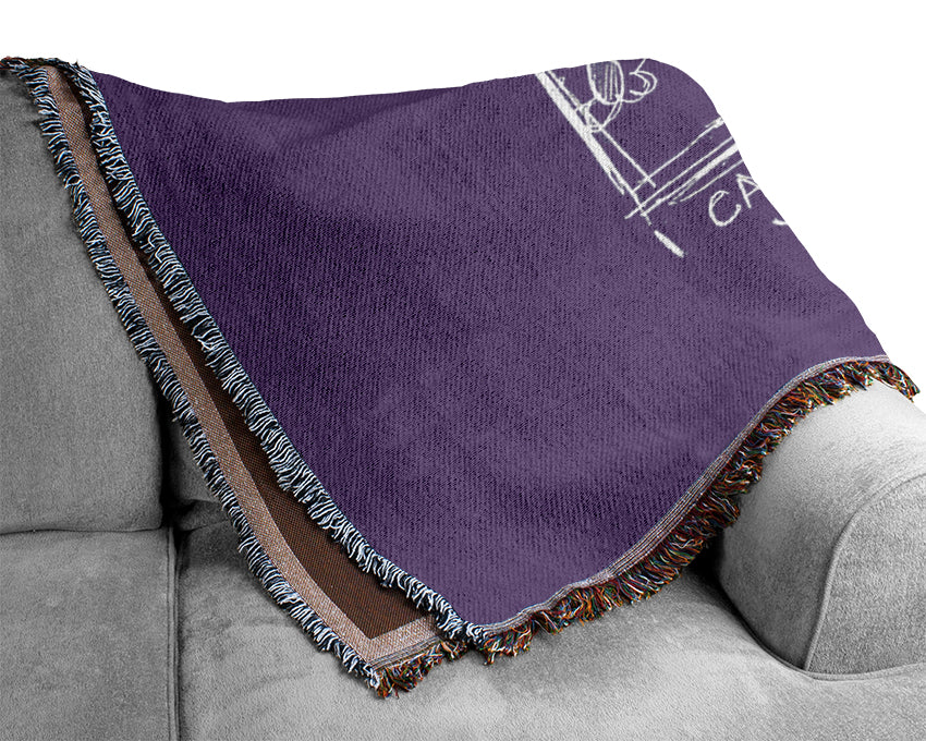 Love Quote I Can Always Make You Smile Lilac Woven Blanket