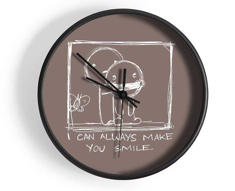 I Can Always Make You Smile Beige Clock - Wallart-Direct UK