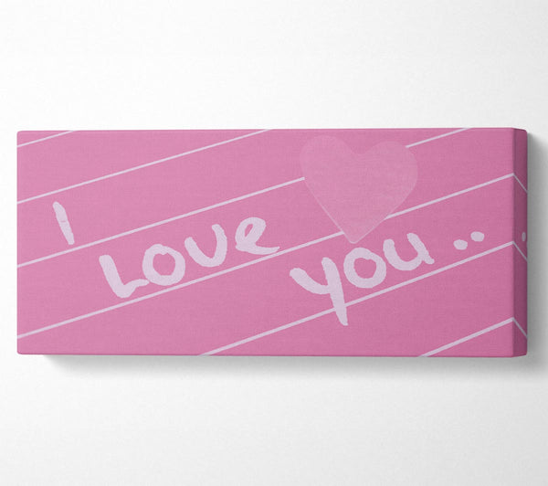 Liebeszitat Ich liebe dich Herz Pink