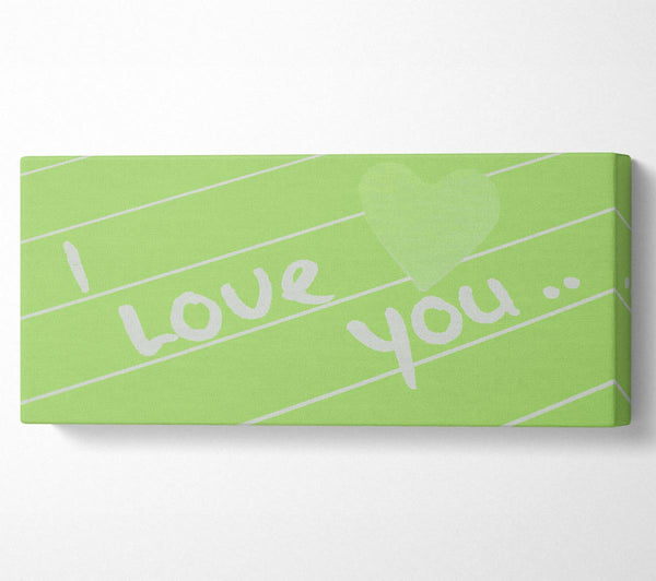 Liebeszitat Ich liebe dich Herz Lime Green