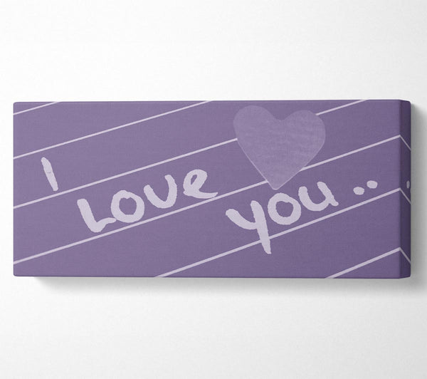 Liebeszitat Ich liebe dich Herz Lila