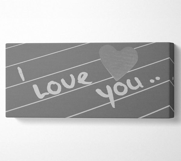Liebeszitat Ich liebe dich Herz Grau