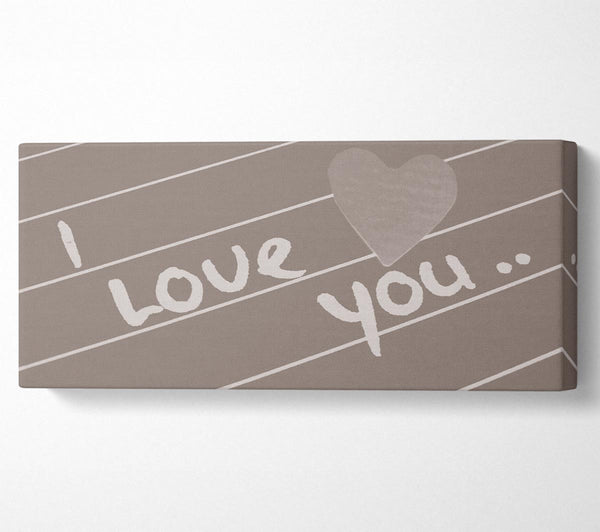 Liebesspruch Ich liebe dich Herz Beige