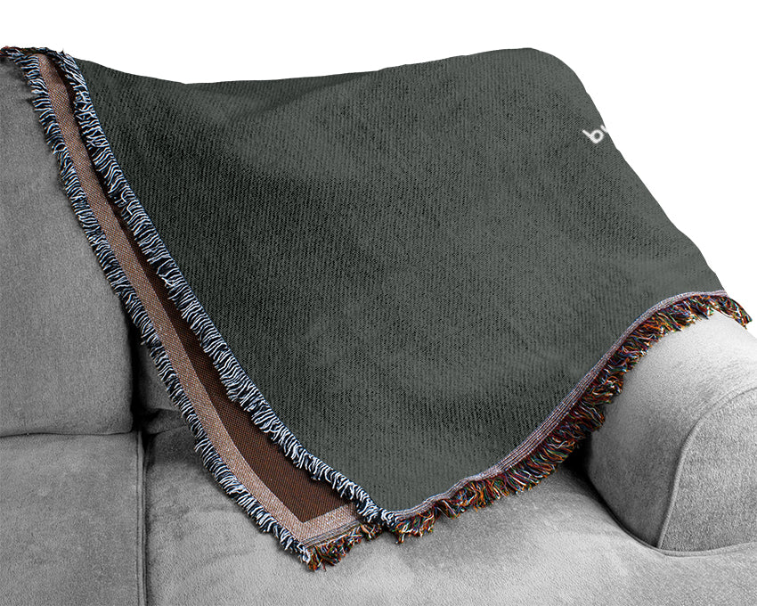 Theres Something Good In Every Day Grey Woven Blanket
