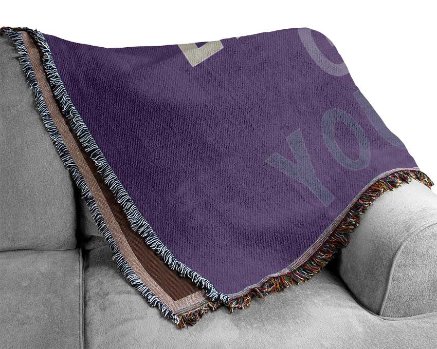 Love Quote Most Of All Let Love Guide Your Life Lilac Woven Blanket