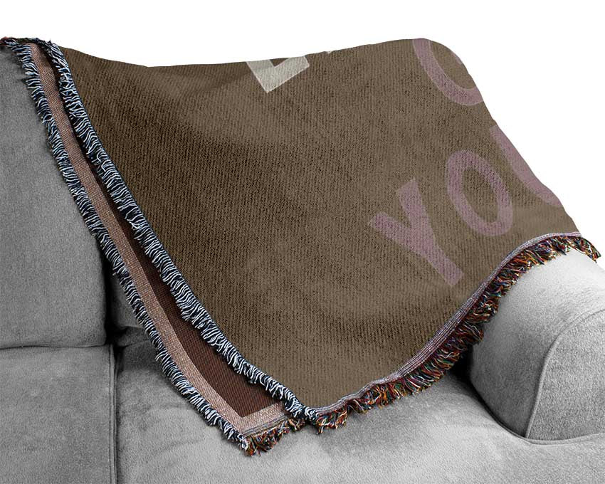 Love Quote Most Of All Let Love Guide Your Life Beige Woven Blanket
