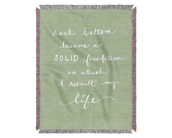 Rock Bottom Lime Green Woven Blanket