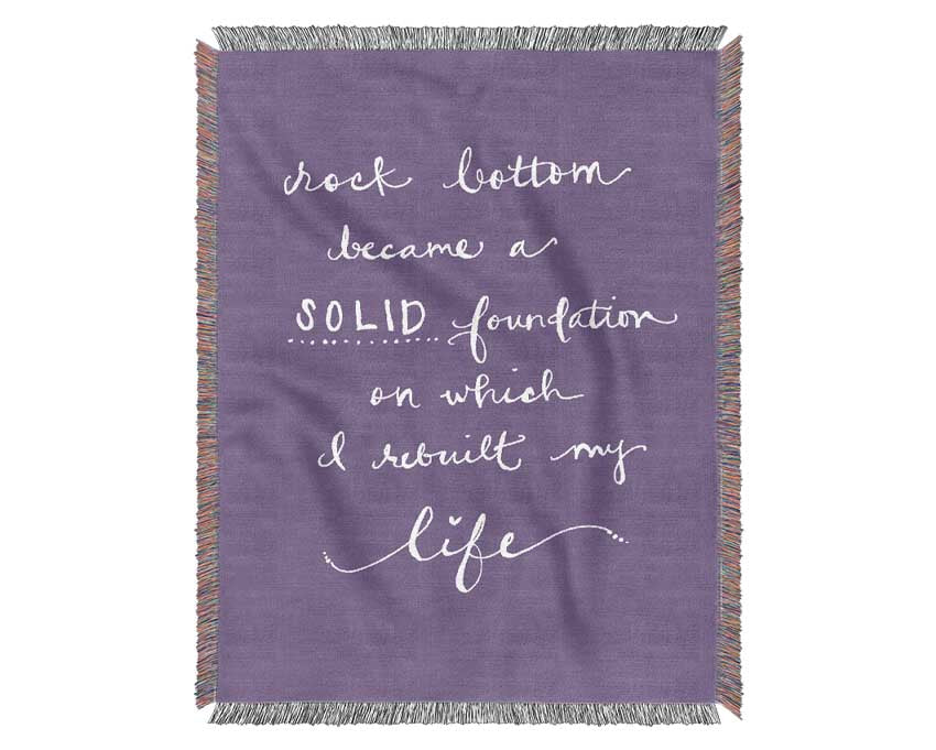 Rock Bottom Lilac Woven Blanket