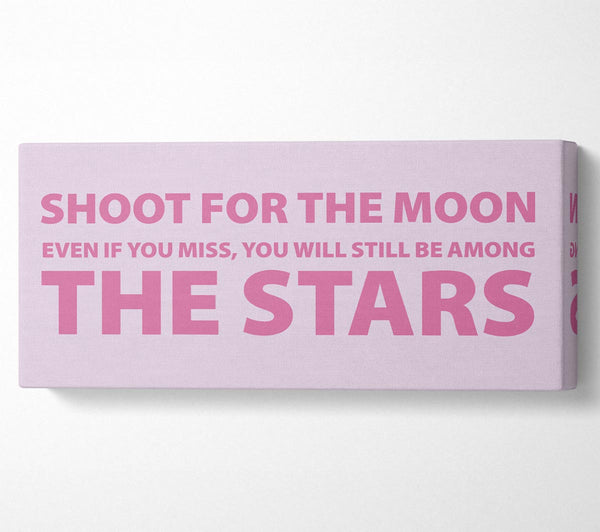 Motivierendes Zitat schießen für den Mond rosa