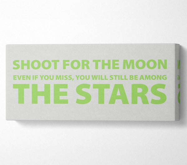 Motivierende Zitat schießen für den Mond Lime Green