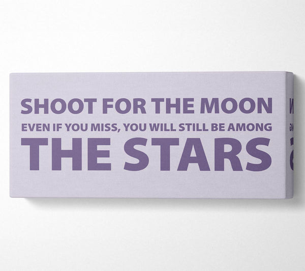 Motivierendes Zitat „Shoot For The Moon“ Lila
